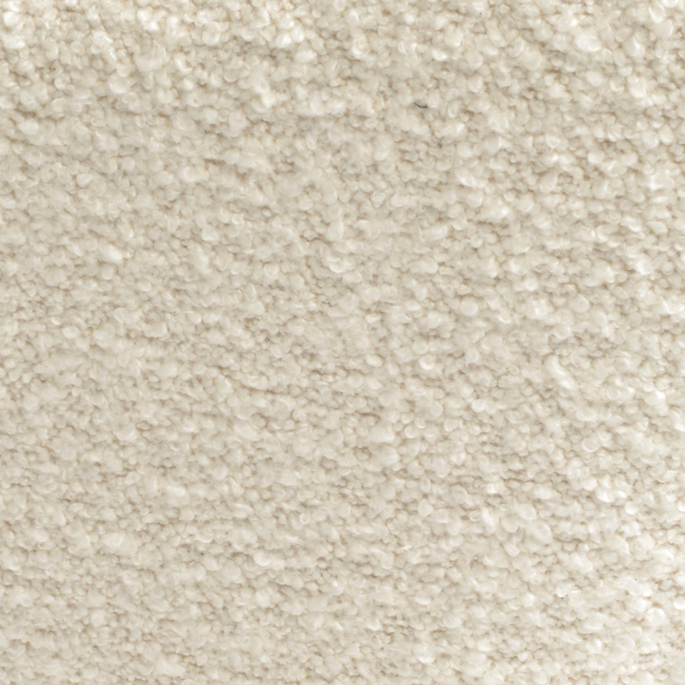 White Boucle Fabric & Ash Wood Natural